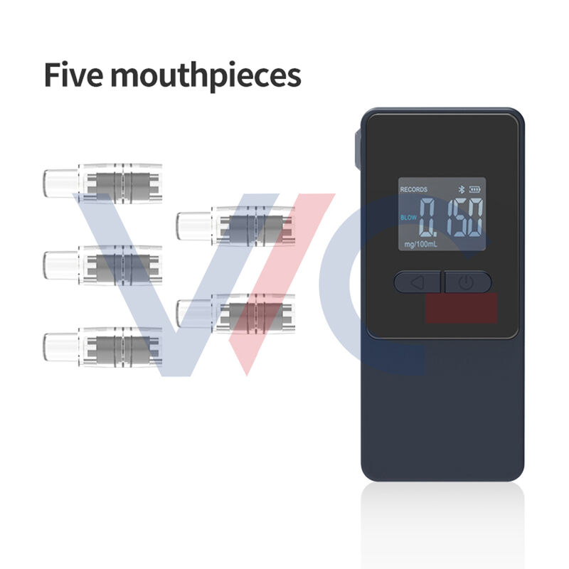 AT808 Portable Alcohol Tester with Advanced Fuel Cell Sensor Bluetooth Connectivity to AlcoCHECK App Large LCD Display